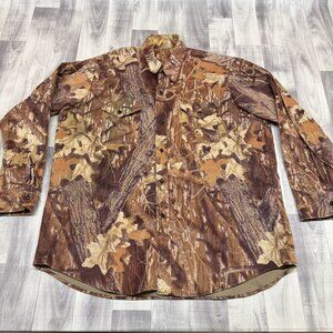 ✅Mens 2XL VTG Westark Camo Long Sleeve Button Down Hunting Shirt Made In USA
